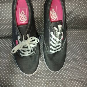 Vans Women's Charcoal and Pink Sneakers